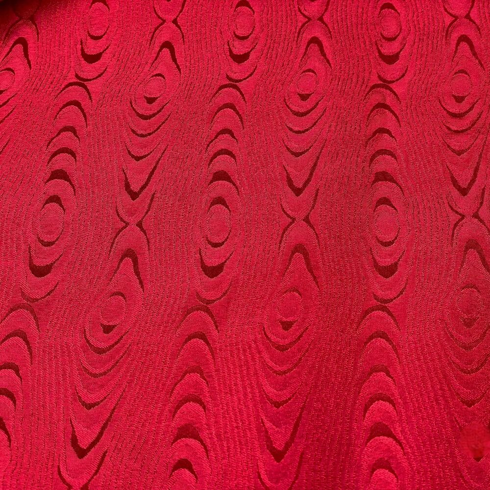 Moire with metallic thread red Moire with metallic thread red