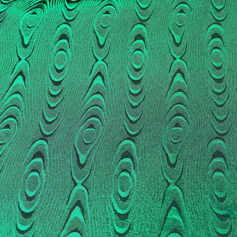 Moire with metallic thread green Moire with metallic thread green