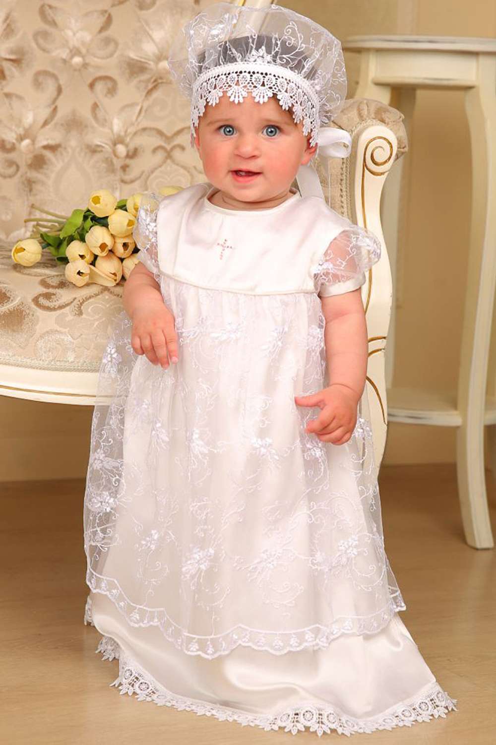 Платье «Евангелина» с крестиком из камней «Swarovski» Платье «Евангелина» с крестиком из камней «Swarovski»