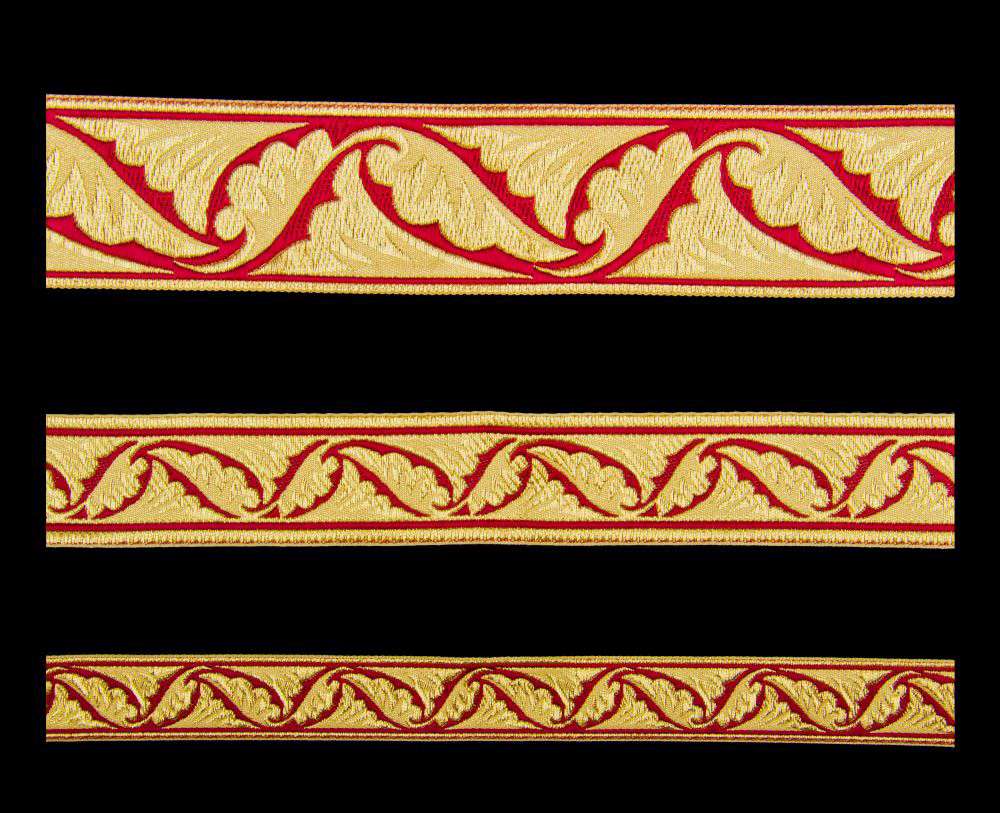 Галун «Поліставрій» червоний з золотом Галун «Поліставрій» червоний з золотом