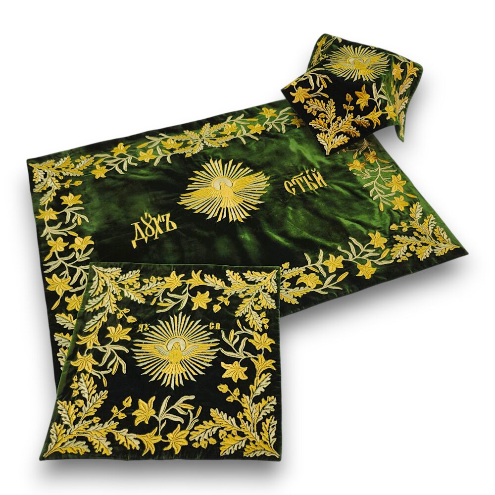 Літургічний комплект із грецькими покрівцями «Троїцький» Літургічний комплект із грецькими покрівцями «Троїцький»